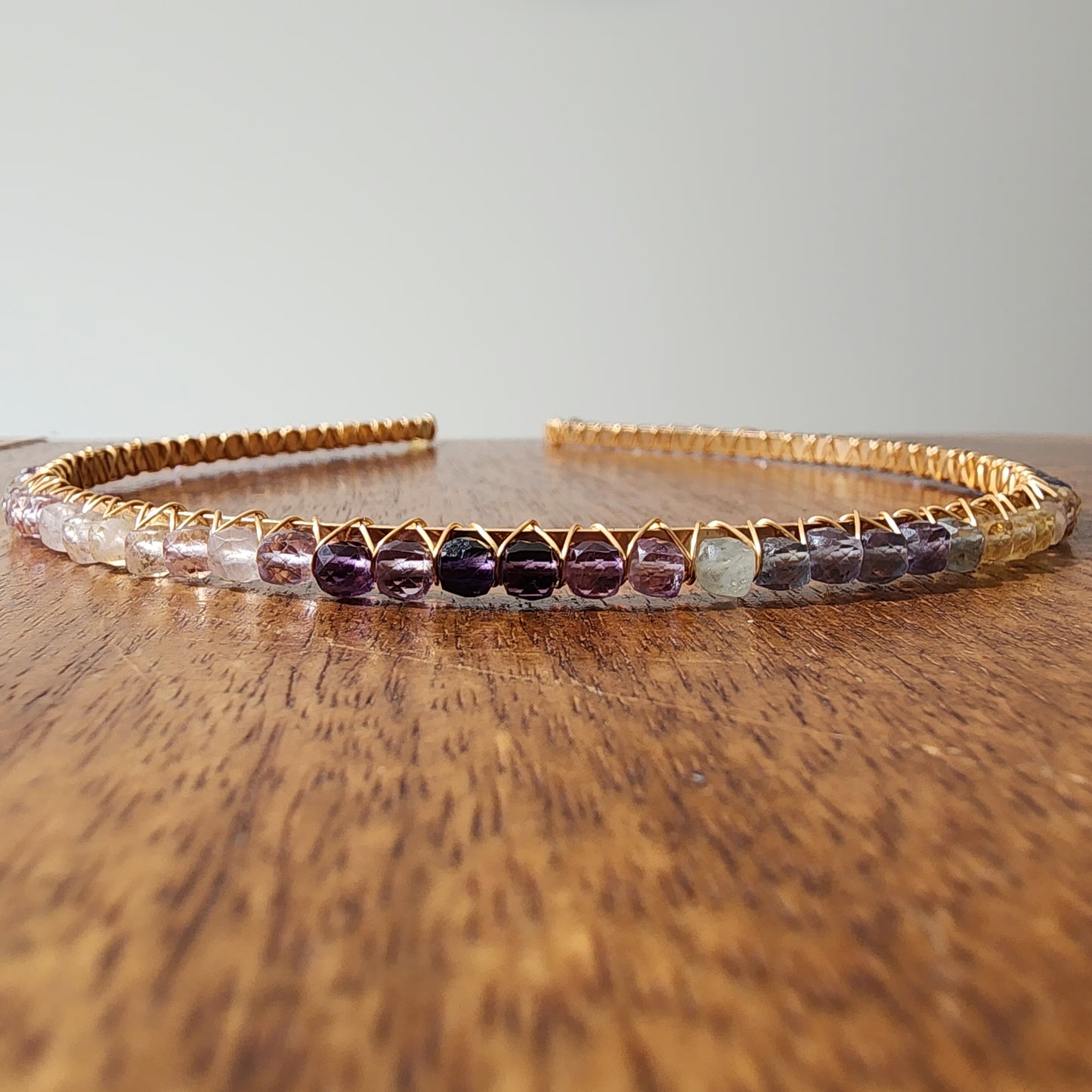 Rainbow Fluorite Faceted Headband