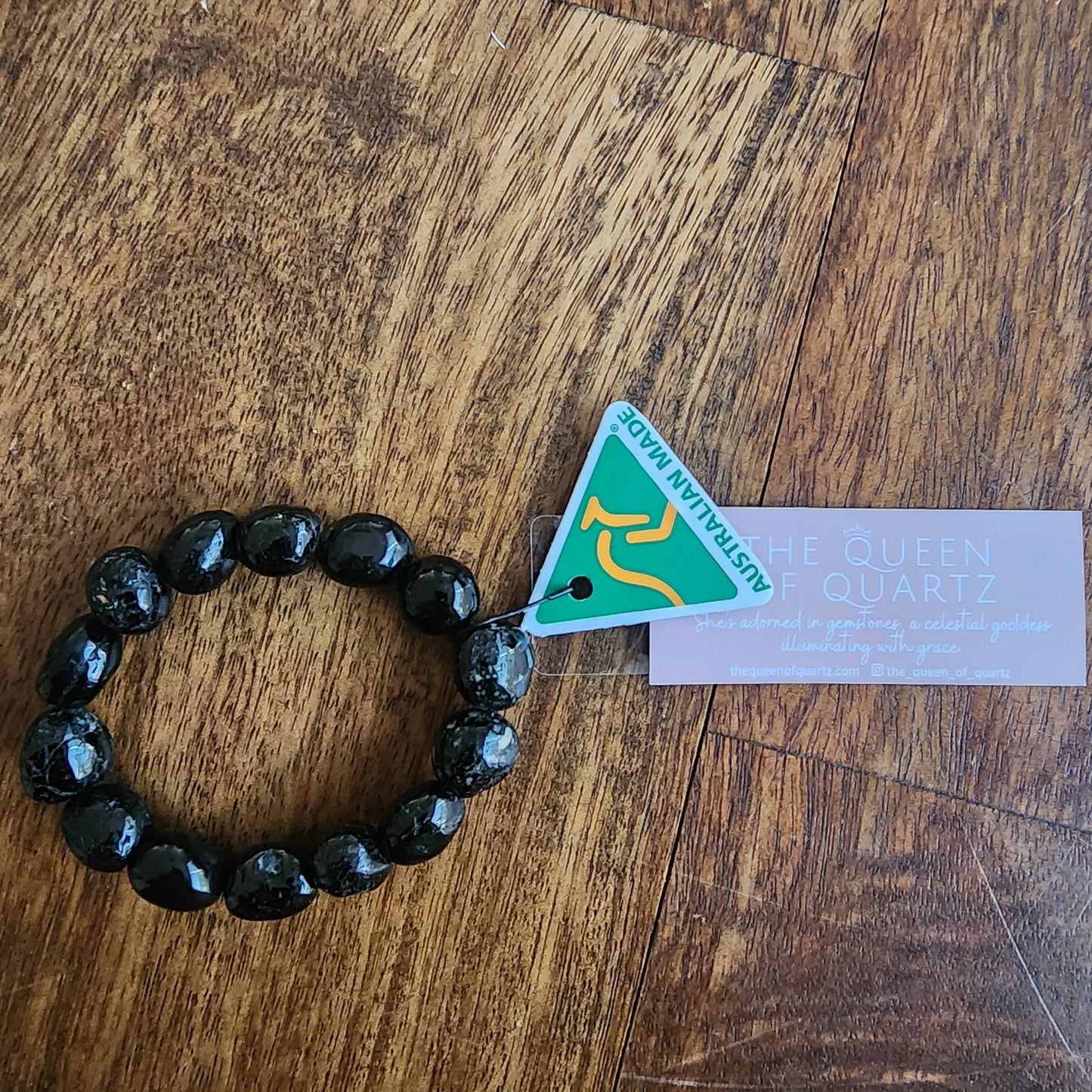 Black Tourmaline Nugget Bracelet
