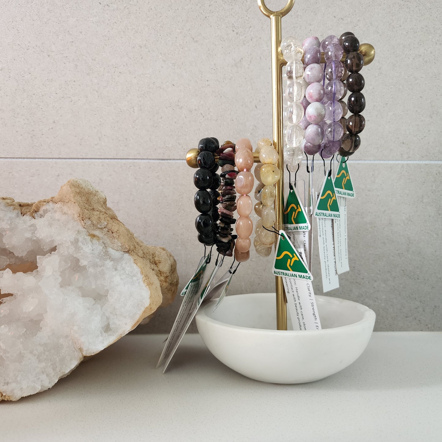 Peach Moonstone Chunky Bracelet