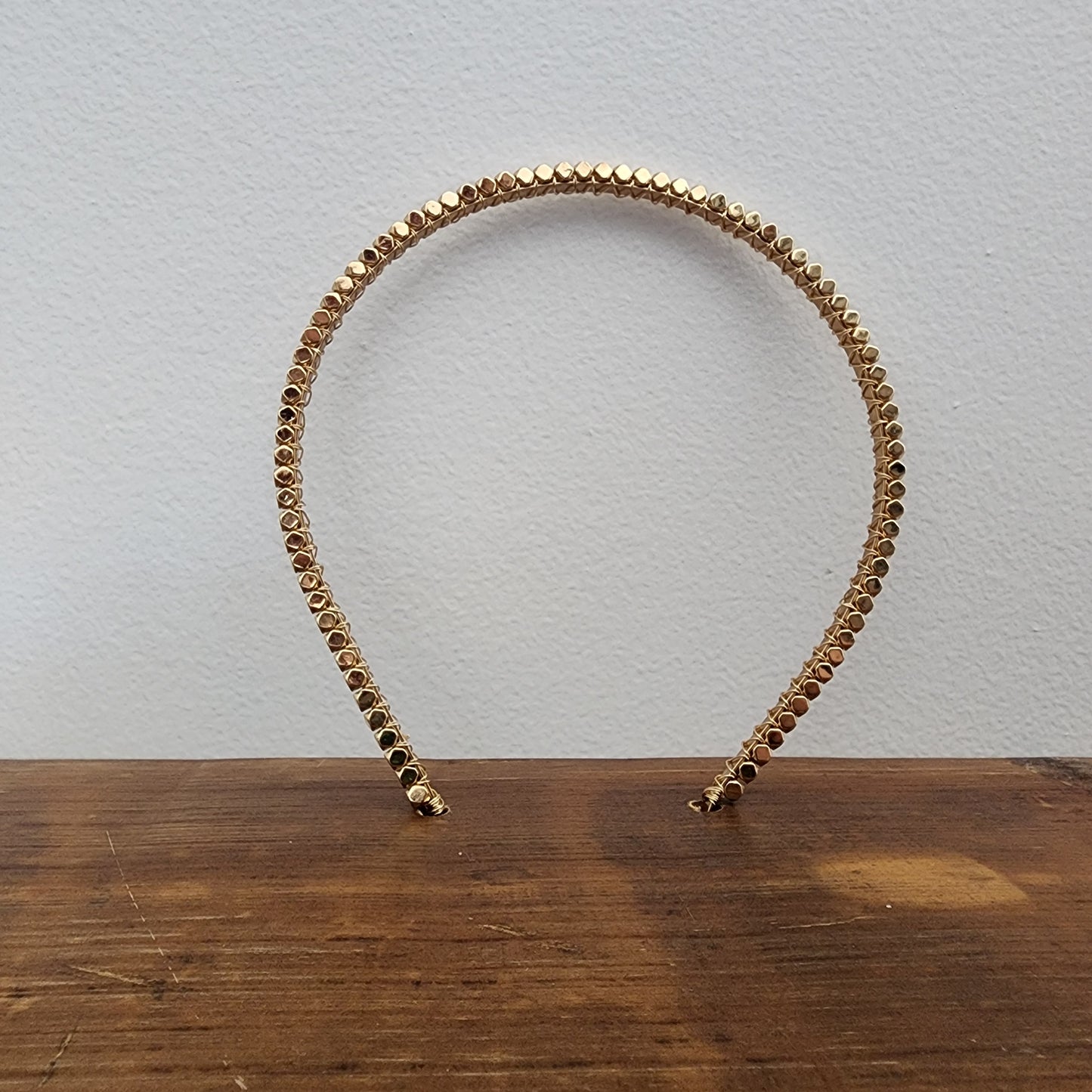 Gold Plated Hematite Headband- Large