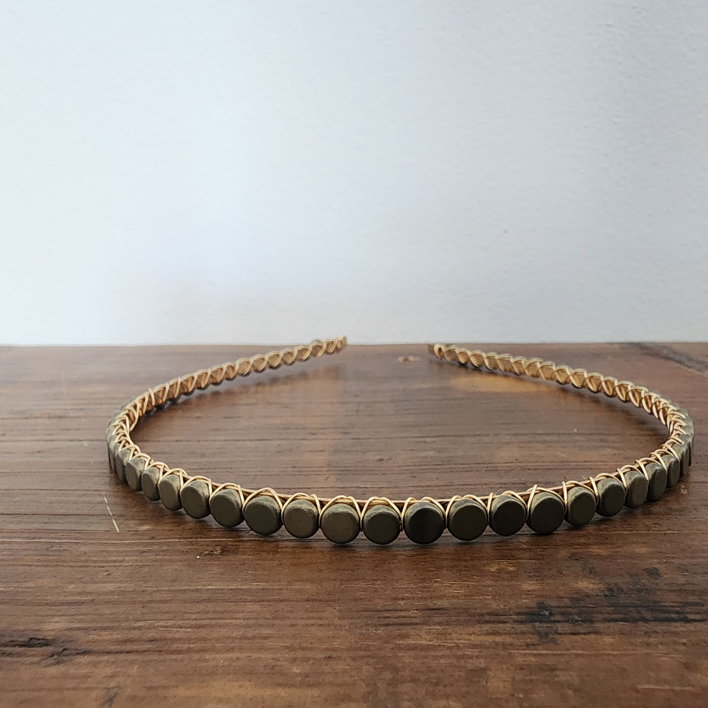 Hematite Headband- Matte Coins