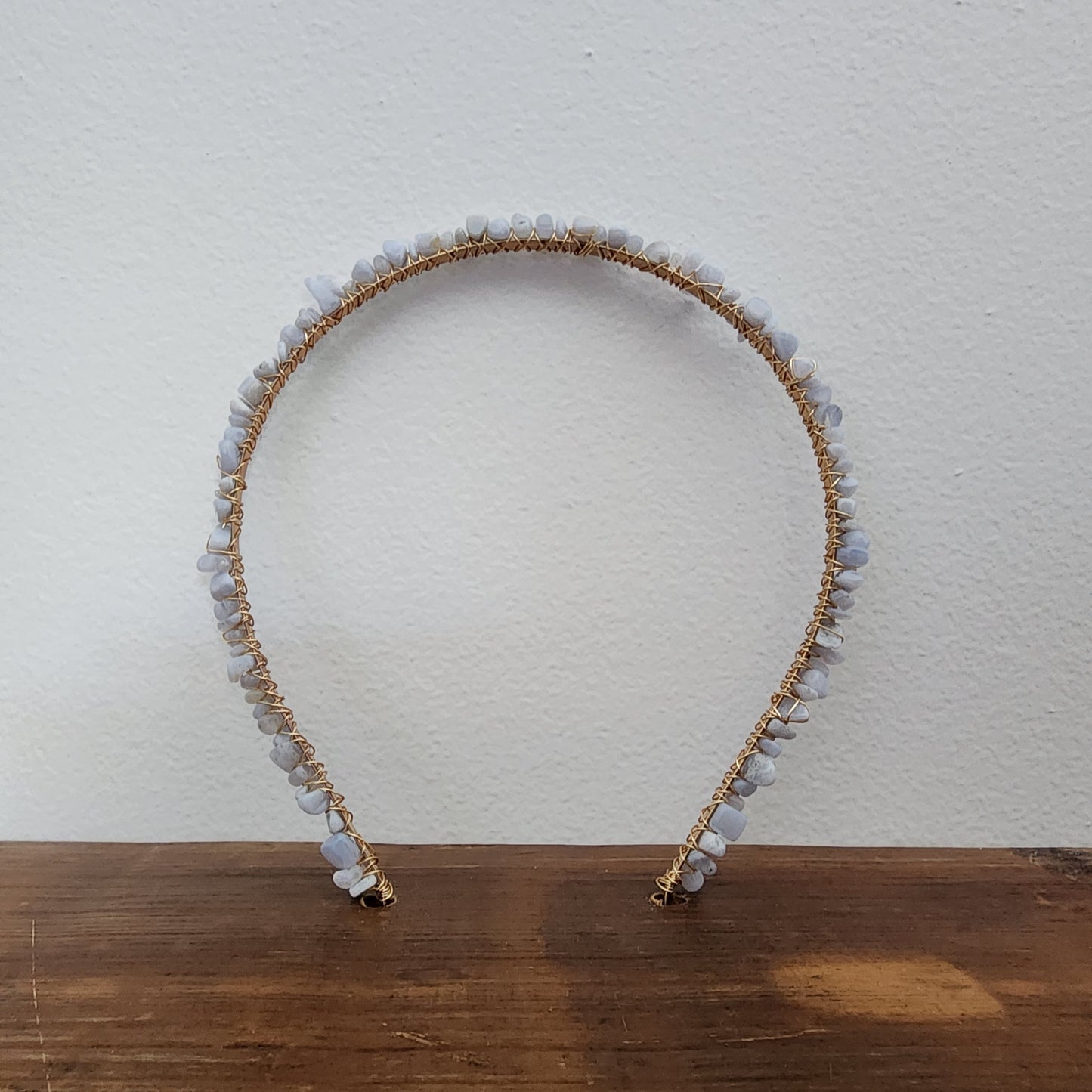 Blue Lace Agate Chip Headband
