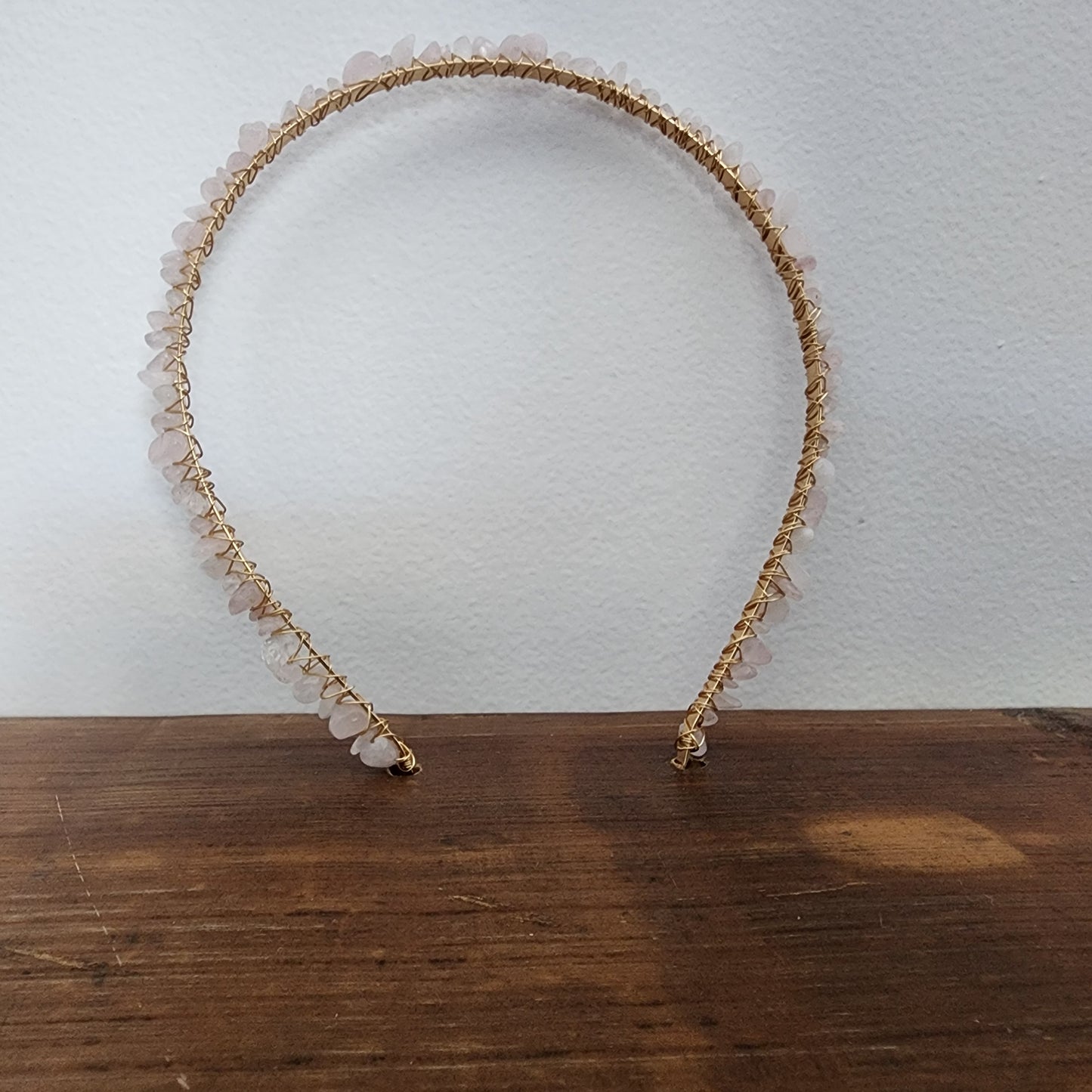 Rose Quartz Chip Headband