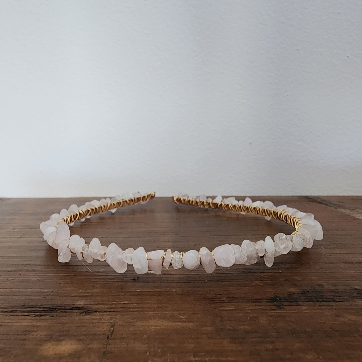 Rose Quartz Chip Headband