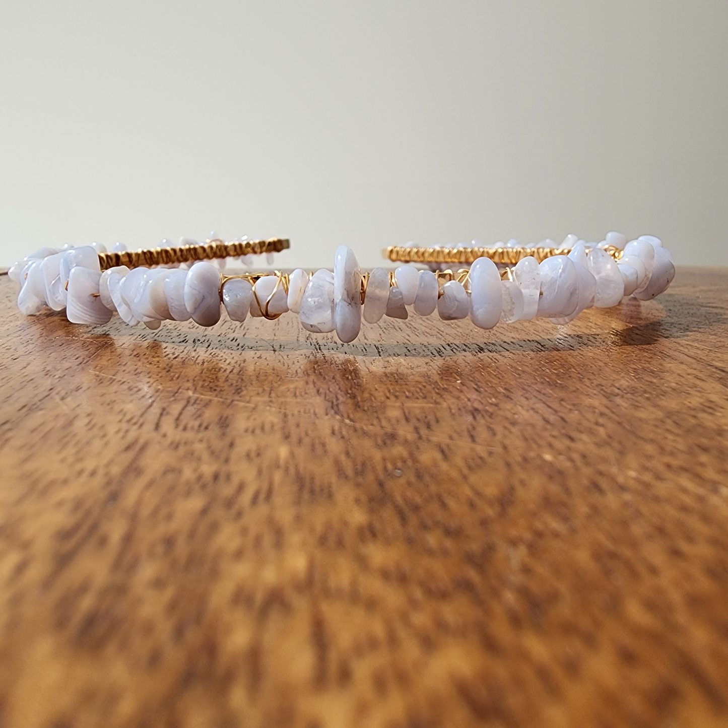 Blue Lace Agate Chip Headband