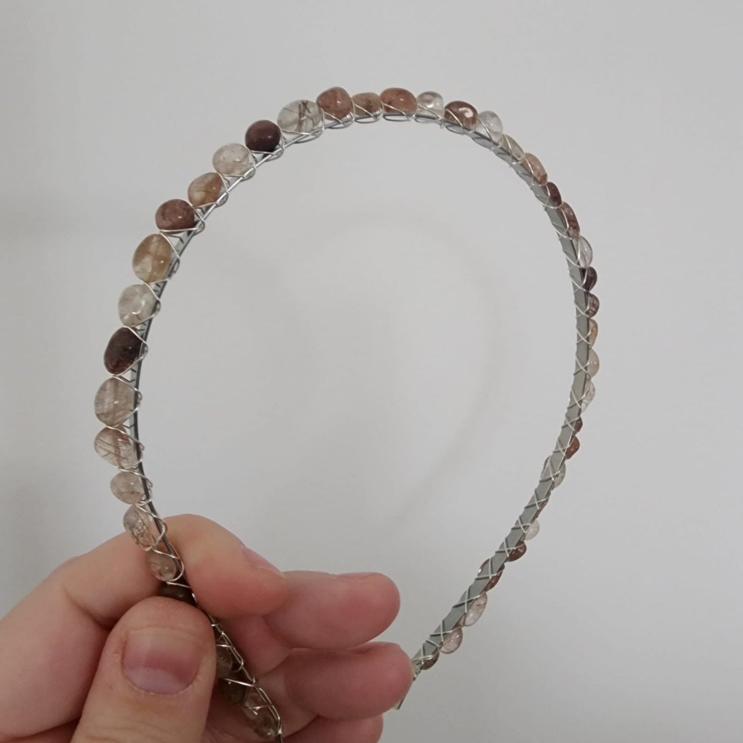 Rutile Quartz Pebbles Headband