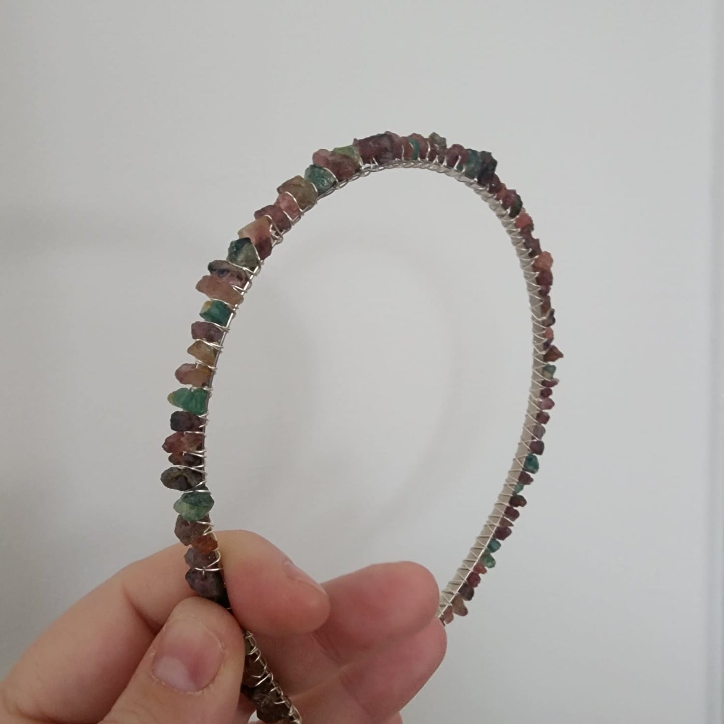 Multi-coloured Tourmaline Raw Chip Headband