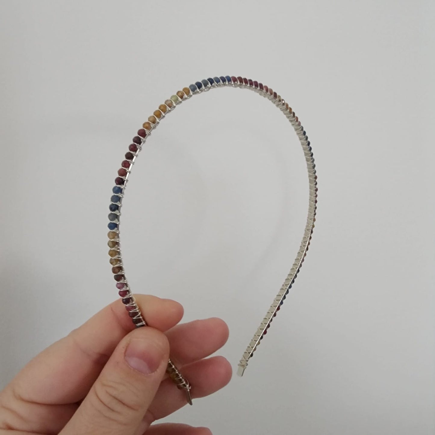 Faceted Sapphire and Ruby Headband