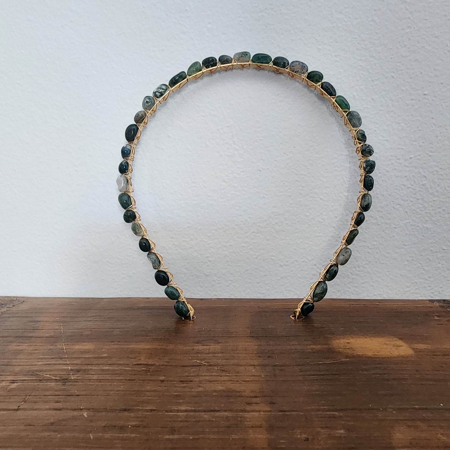 Moss Agate Pebbles Headband