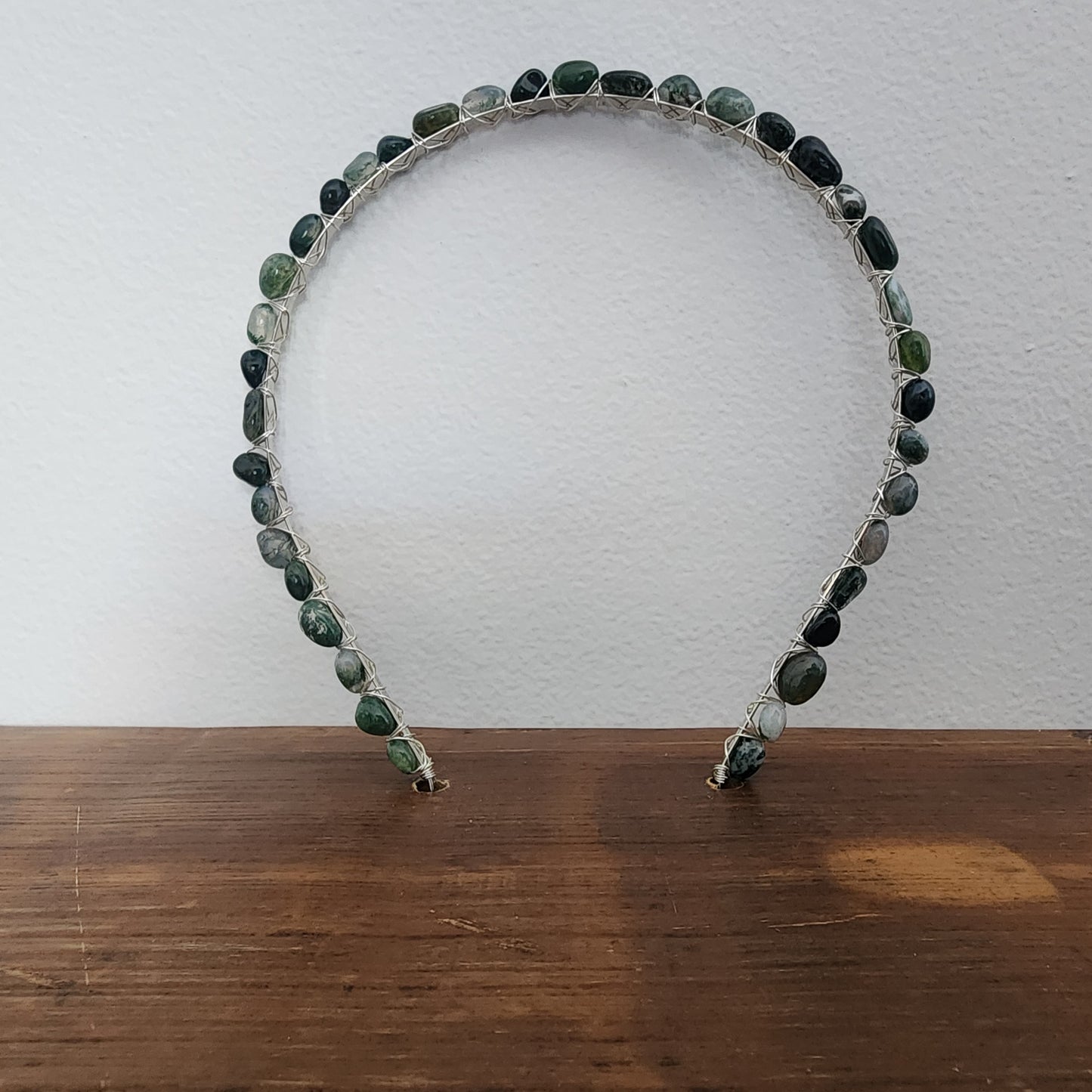 Moss Agate Pebbles Headband