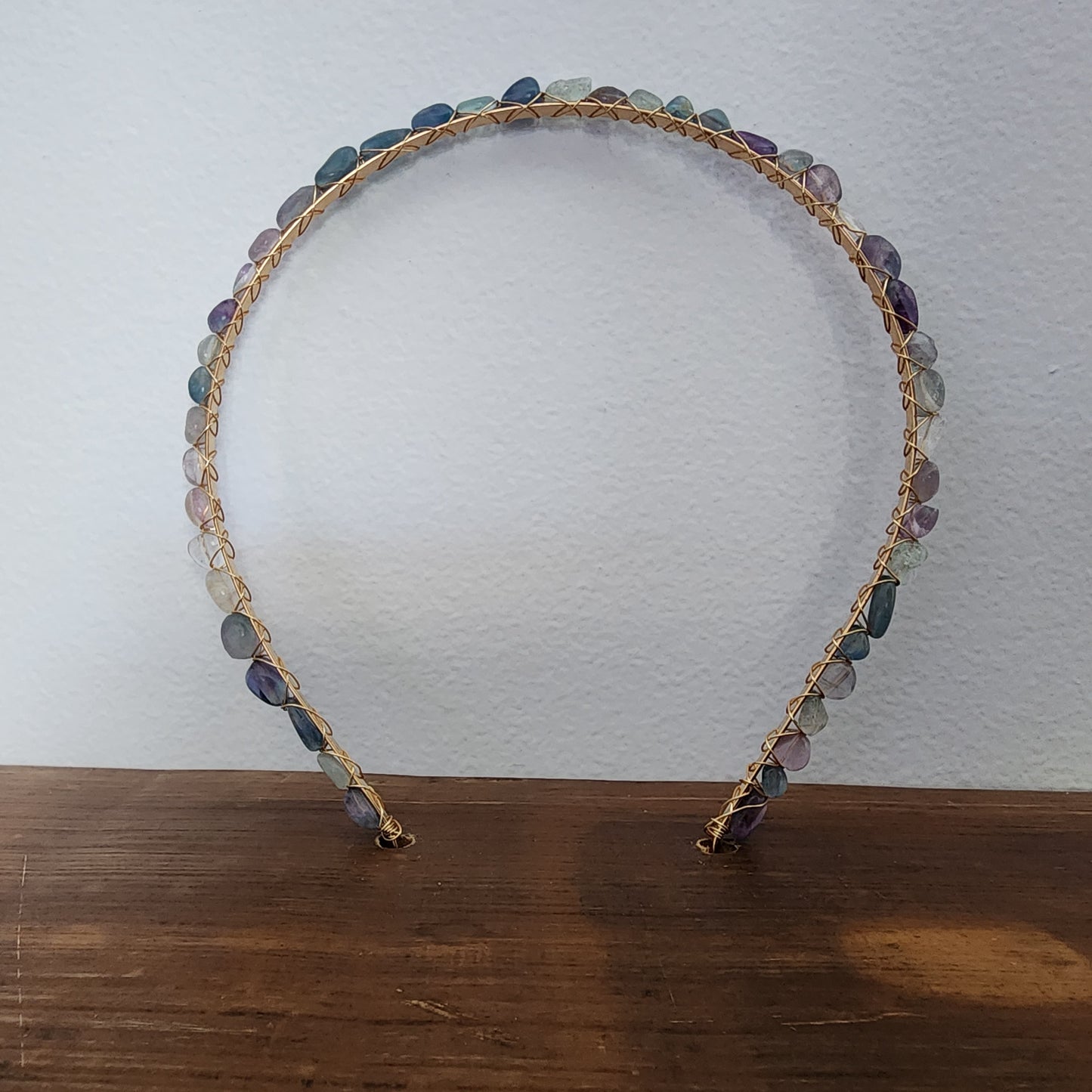Rainbow Fluorite Pebble Headband