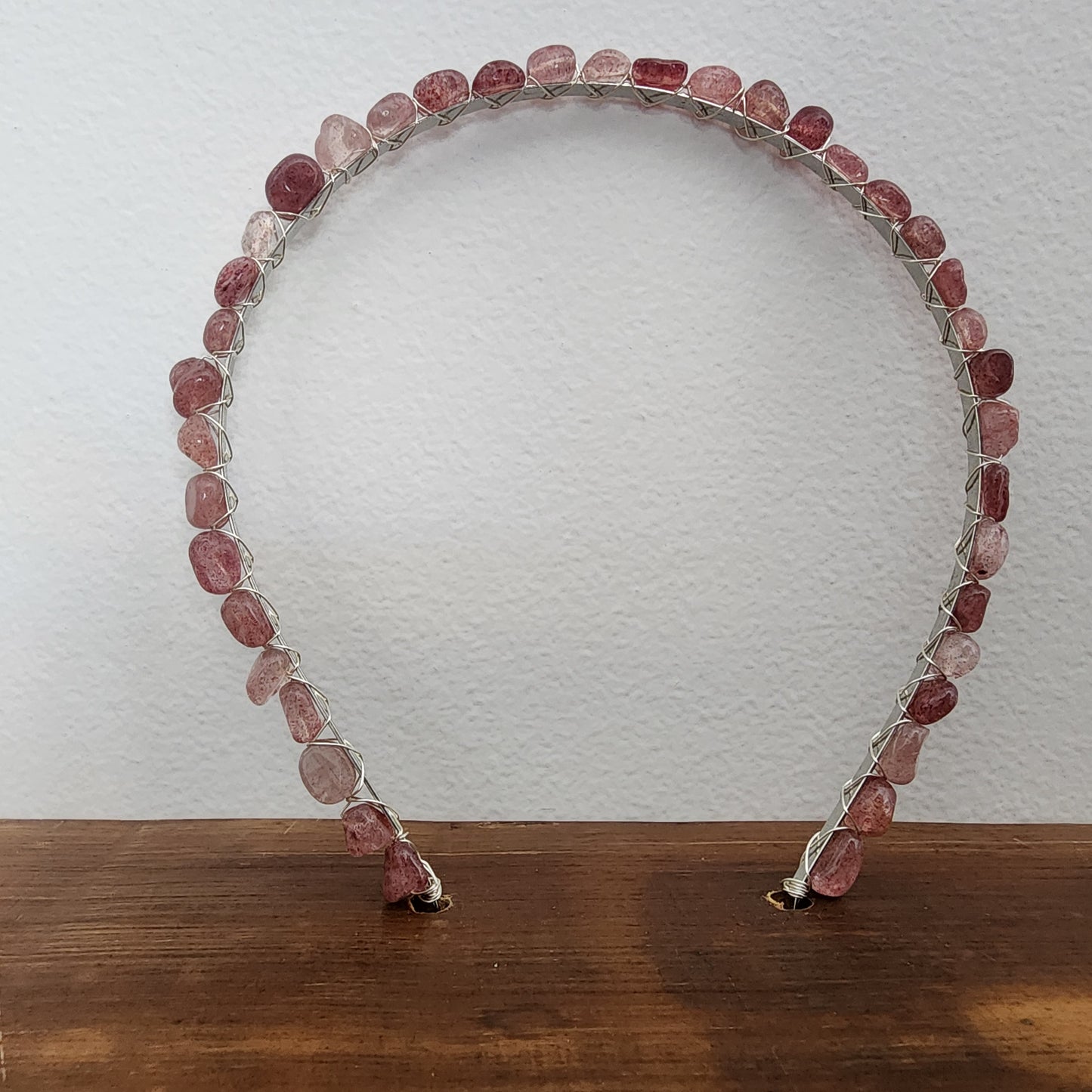 Strawberry Quartz Headband- Pebbles