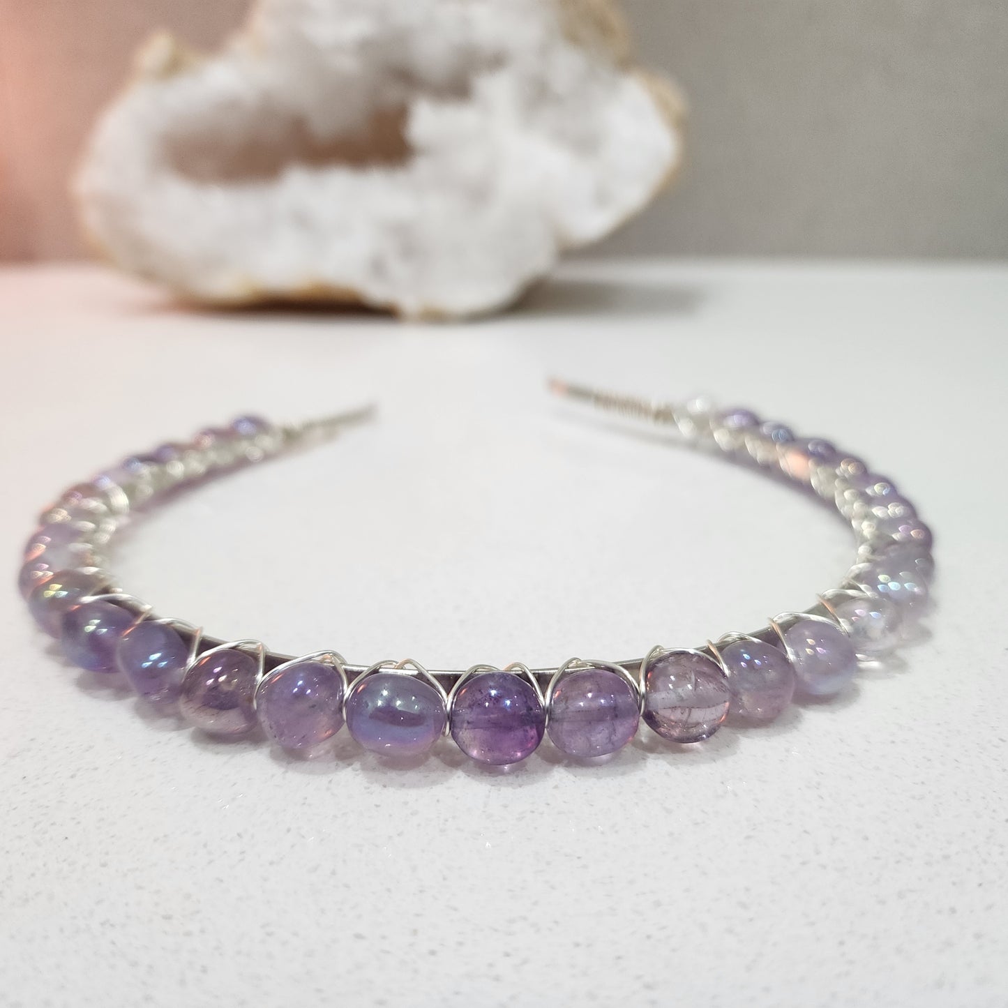 Aura Amethyst Nugget Headband
