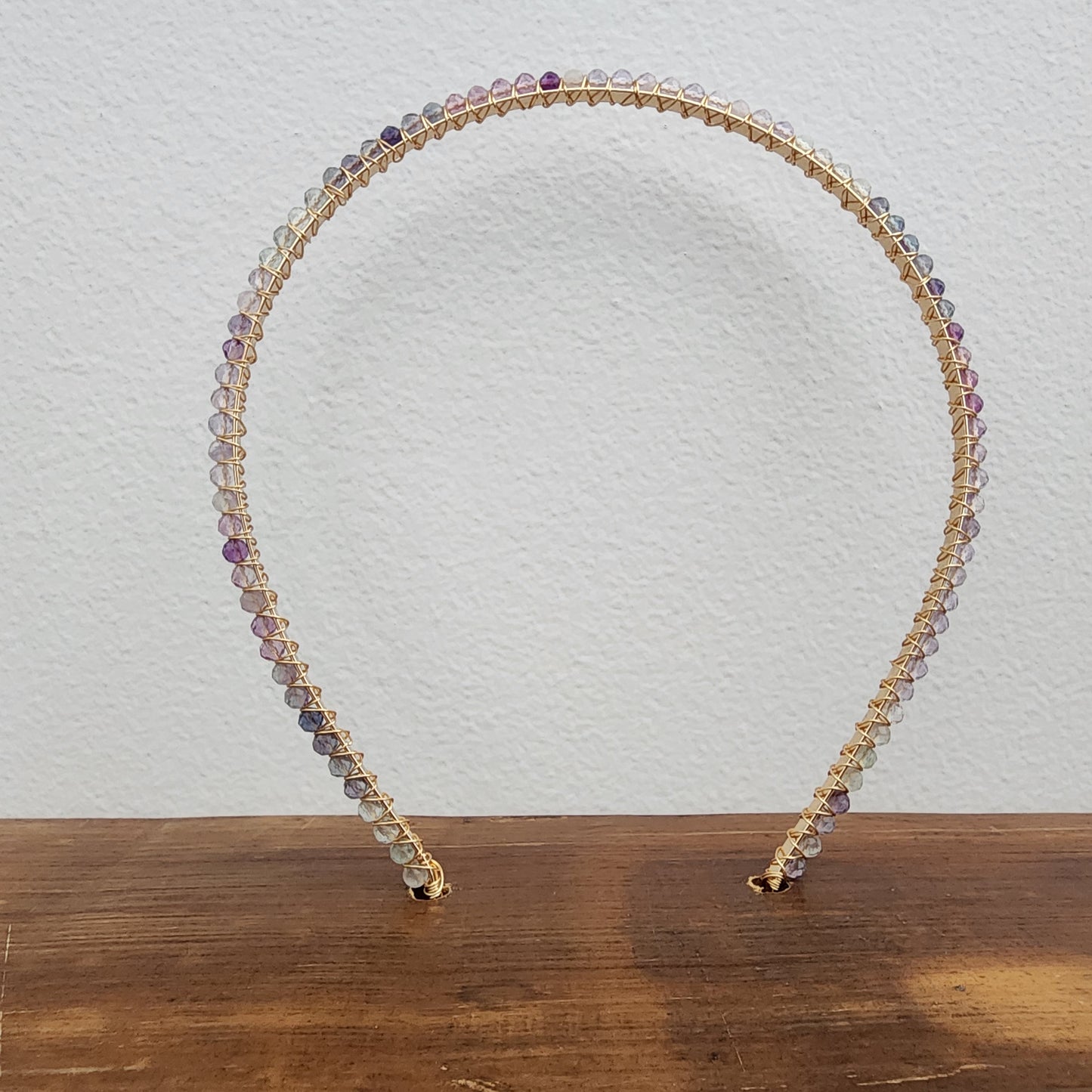 Rainbow Fluorite Faceted Headband