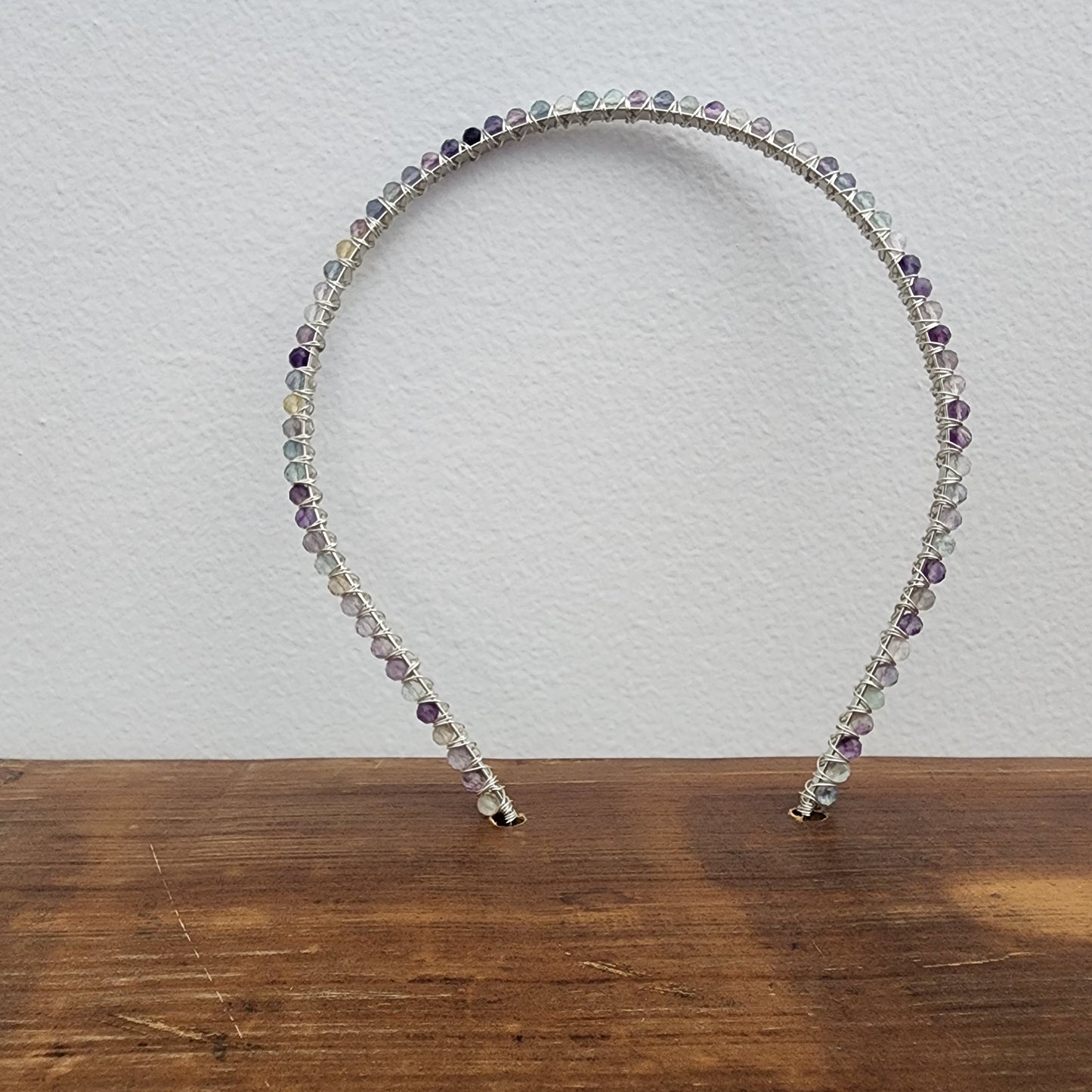 Rainbow Fluorite Faceted Headband