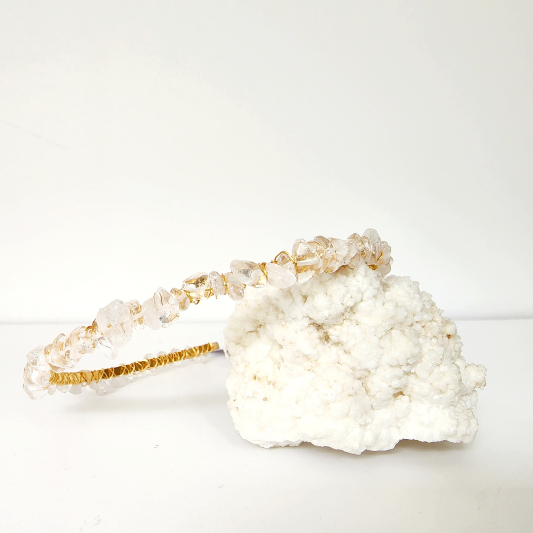 Clear Quartz Chip Headband