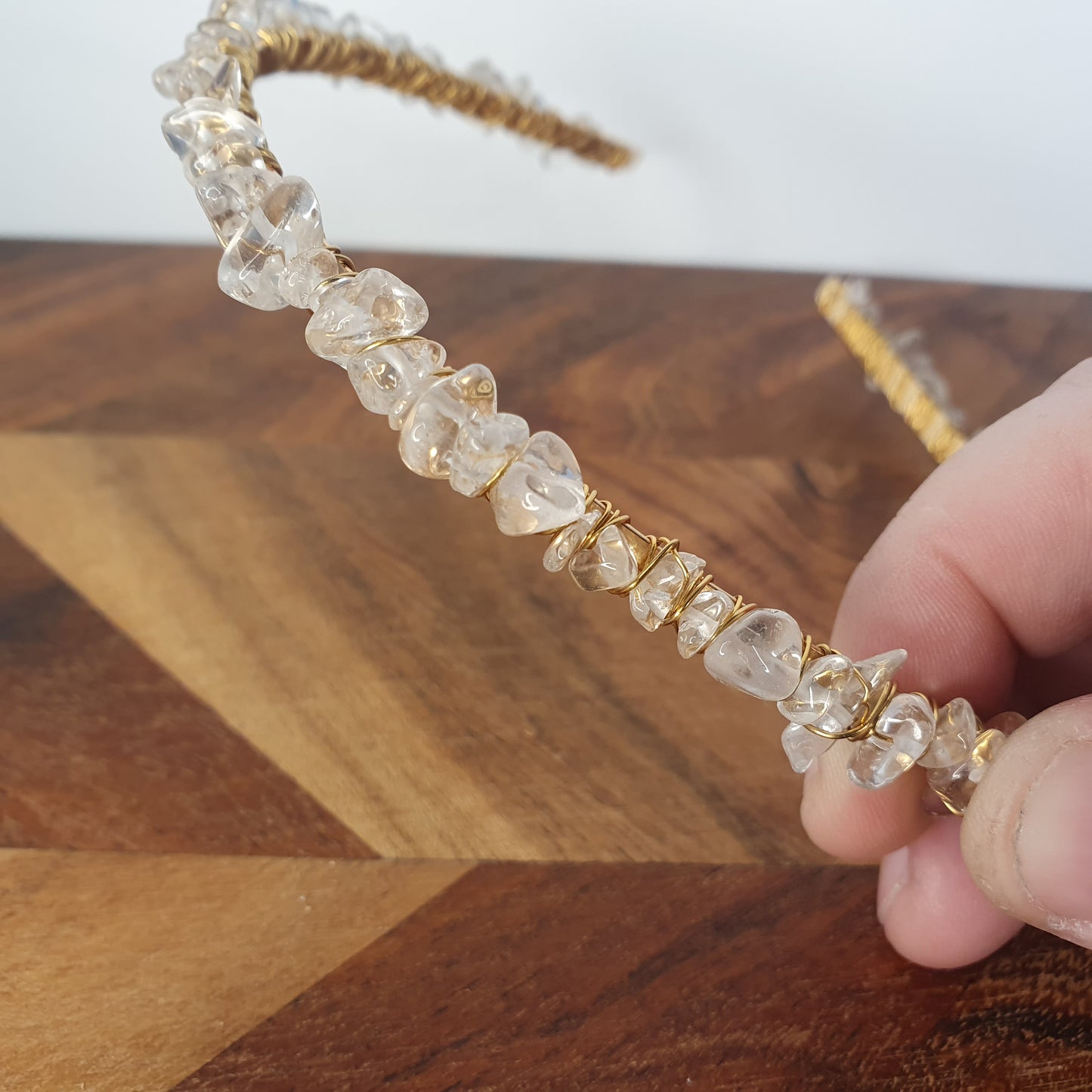 Clear Quartz Chip Headband