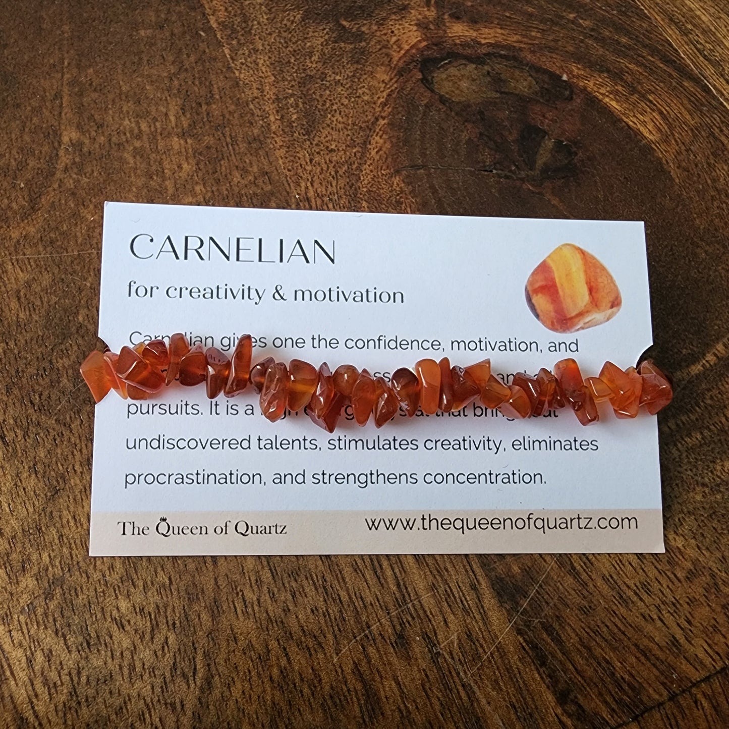Carnelian Chip Bracelet
