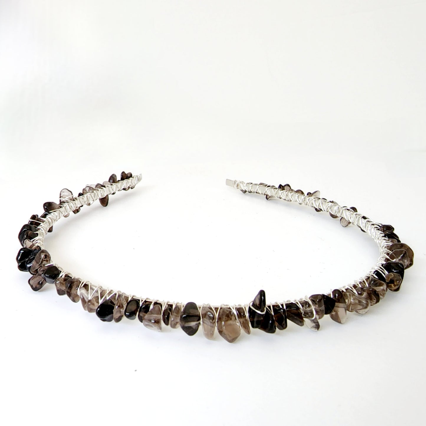 Smoky Quartz Chip Headband