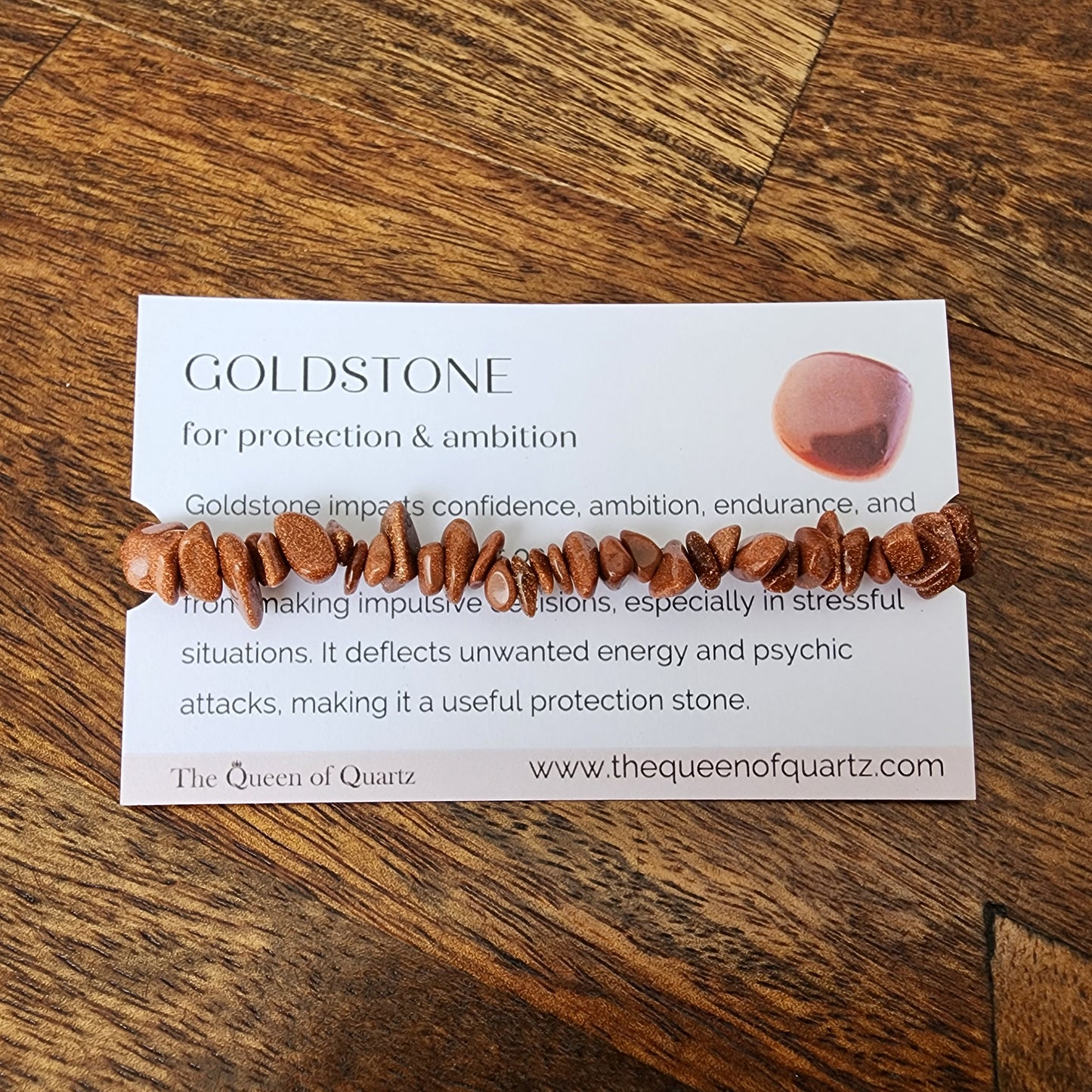 Goldstone Chip Bracelet