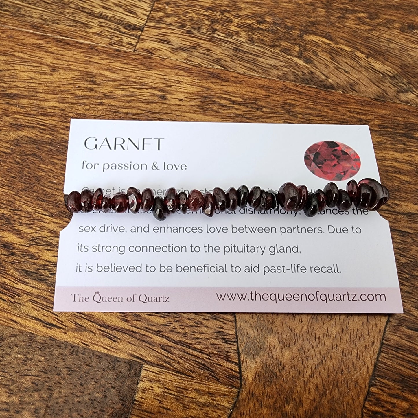 Garnet Chip Bracelet