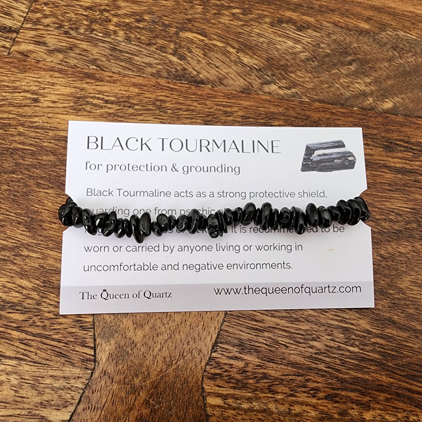 Black Tourmaline Chip Bracelet