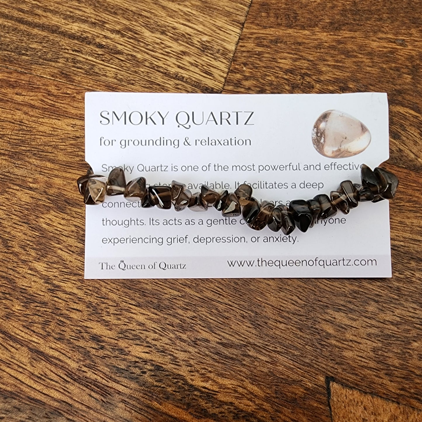 Smoky Quartz Chip Bracelet