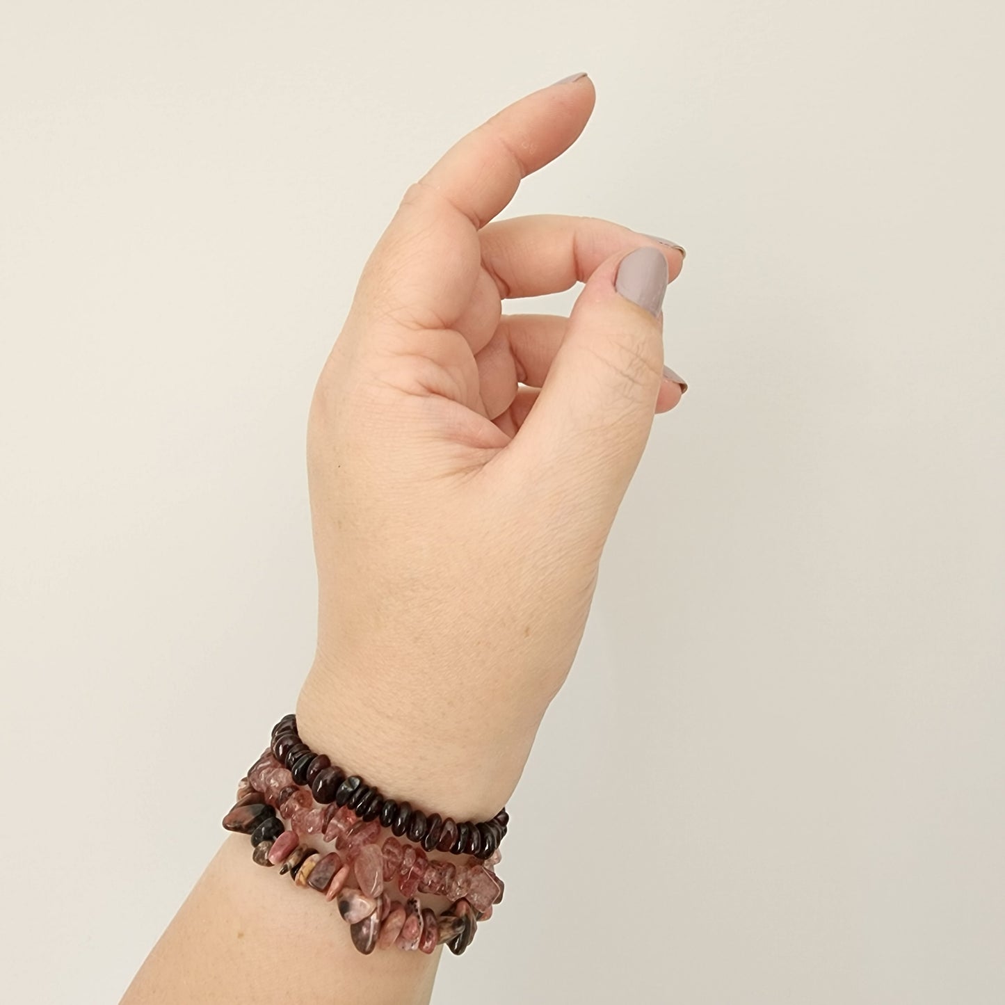 Garnet Chip Bracelet