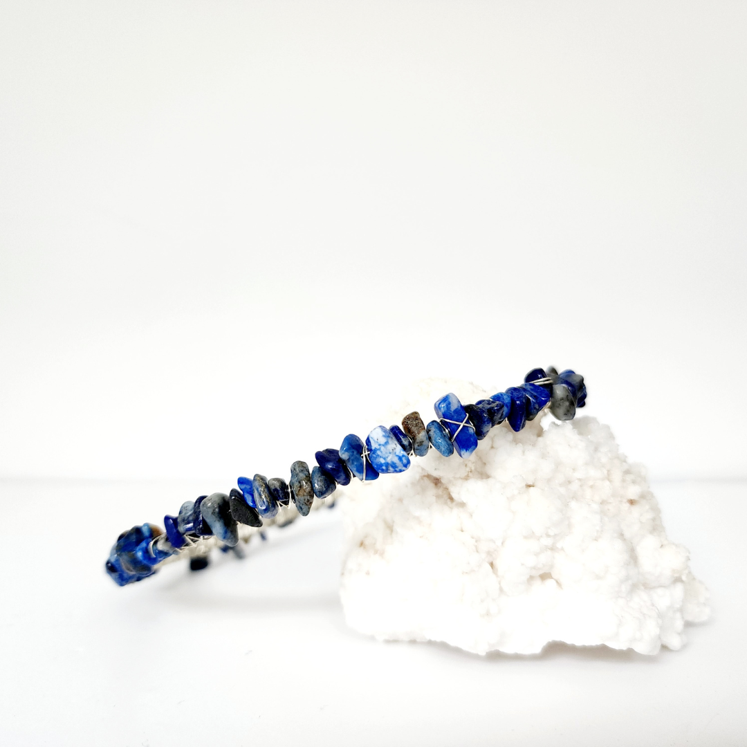 Lapis Lazuli Chip Headband