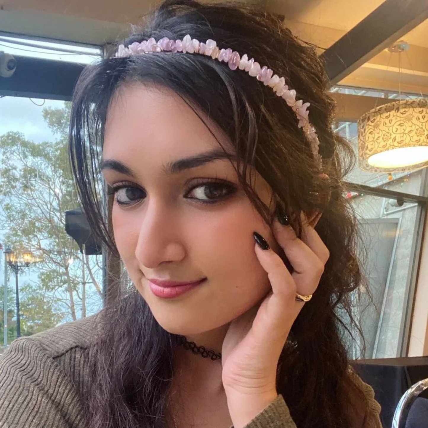 Lavender Amethyst Chip Headband