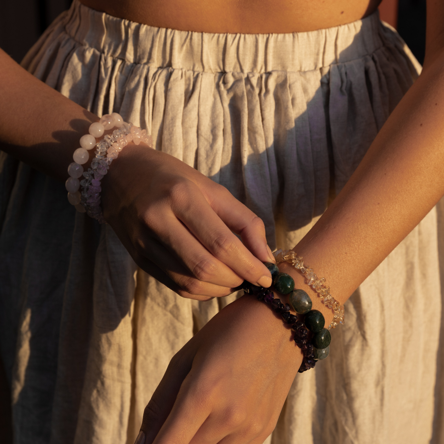 Clear Quartz Chip Bracelet