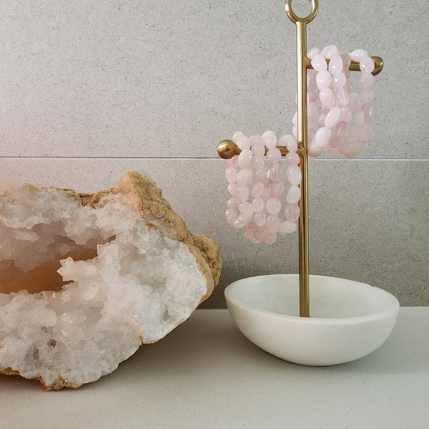 Rose Quartz Nugget Bracelet