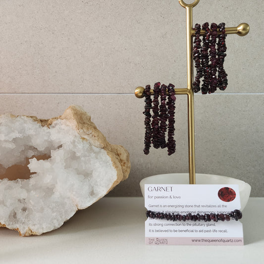 Garnet Chip Bracelet