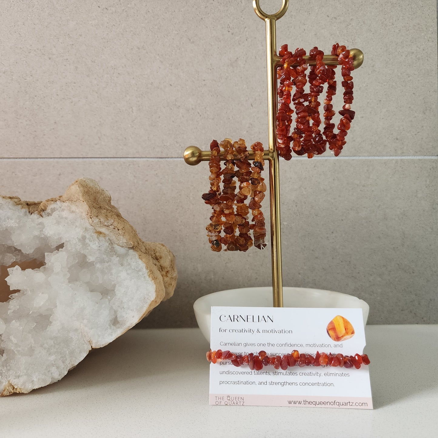 Carnelian Chip Bracelet