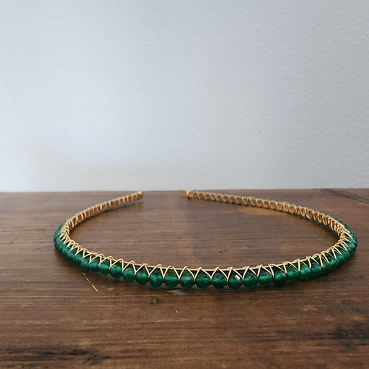 Green Onyx Headband Small