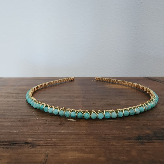 Amazonite Faceted Headband