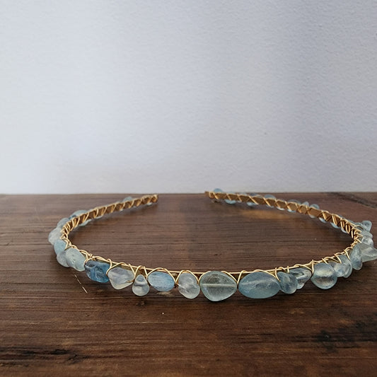Aquamarine Pebble Headband