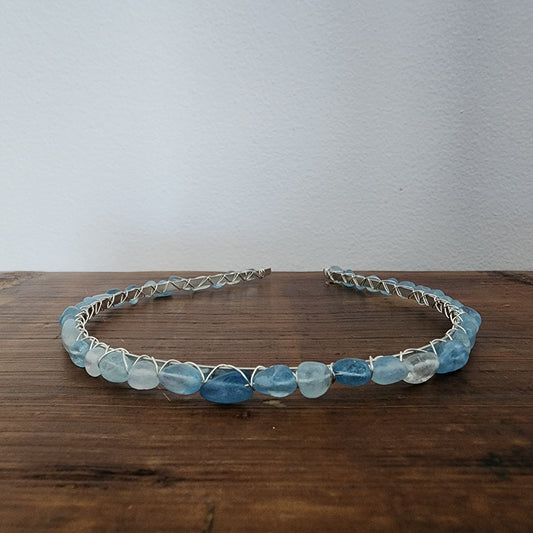 Aquamarine Pebble Headband
