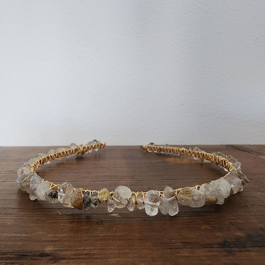 Rutile Quartz Chip Headband