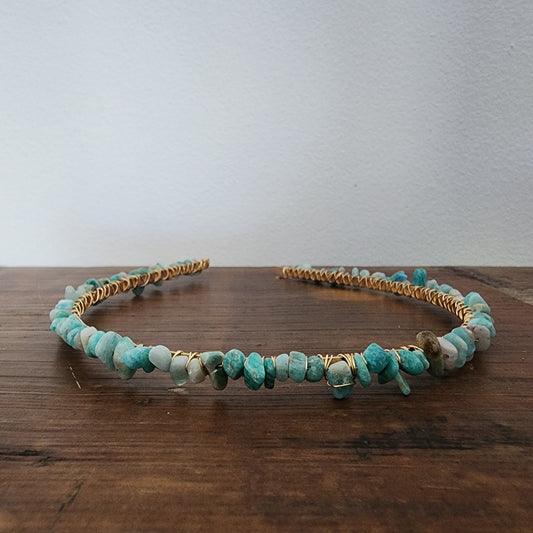 Amazonite Chip Headband