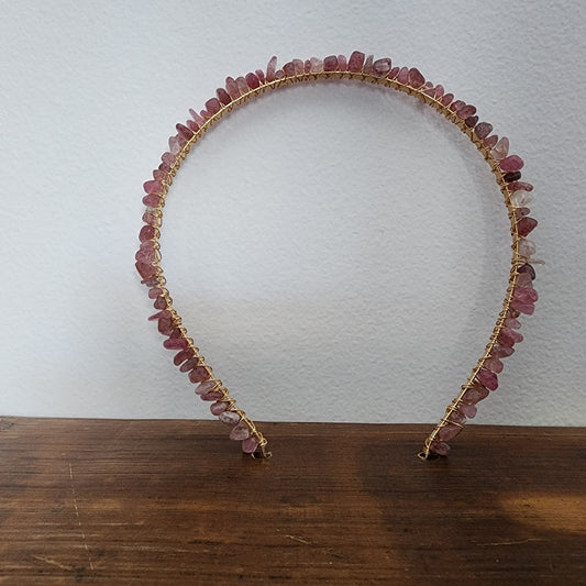 Strawberry Quartz Chip Headband