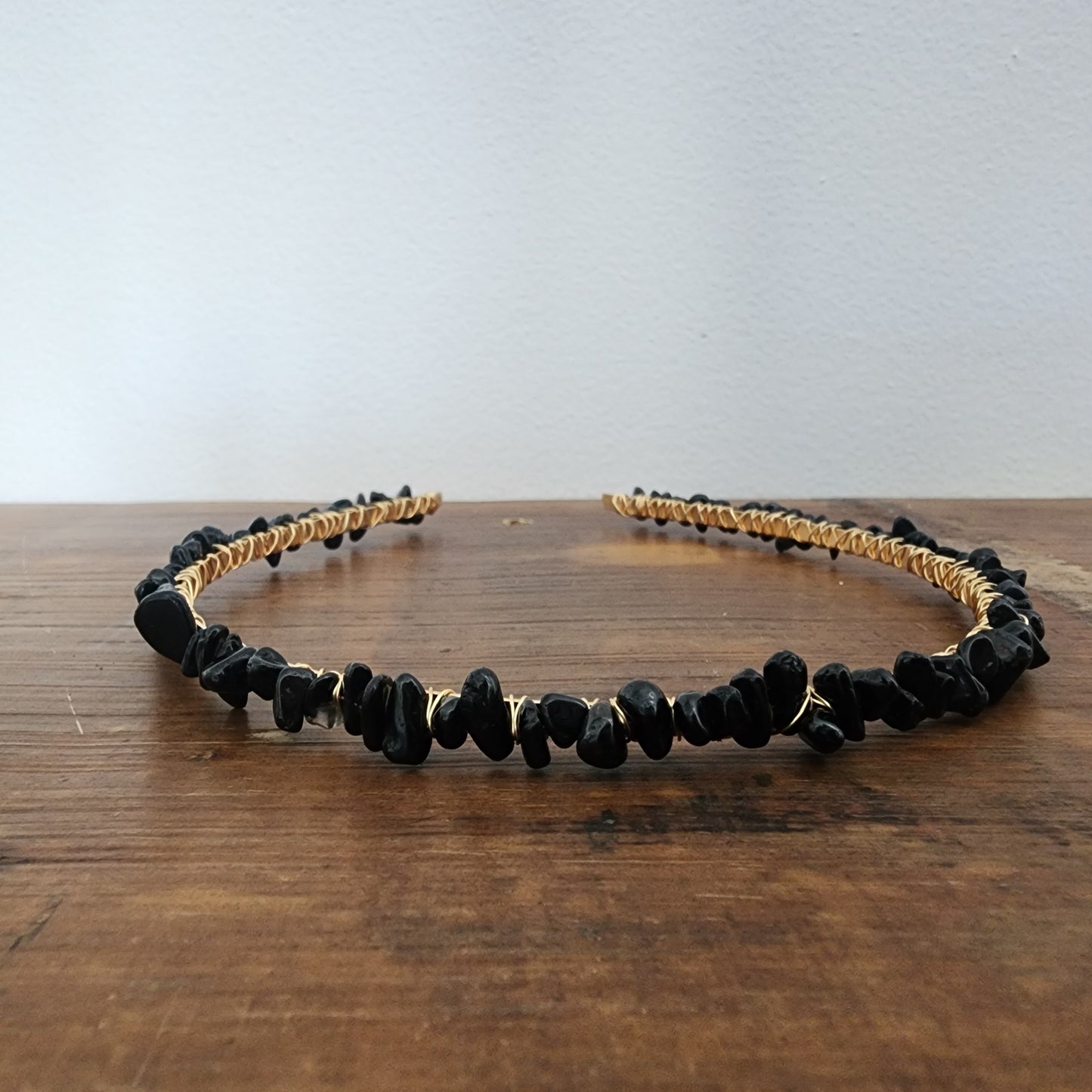 Black Tourmaline Chip Headband