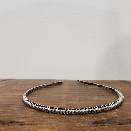 Silver Plated Hematite Headband- Small Narrow