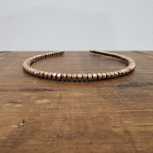Rose Gold Plated Hematite Headband- Large