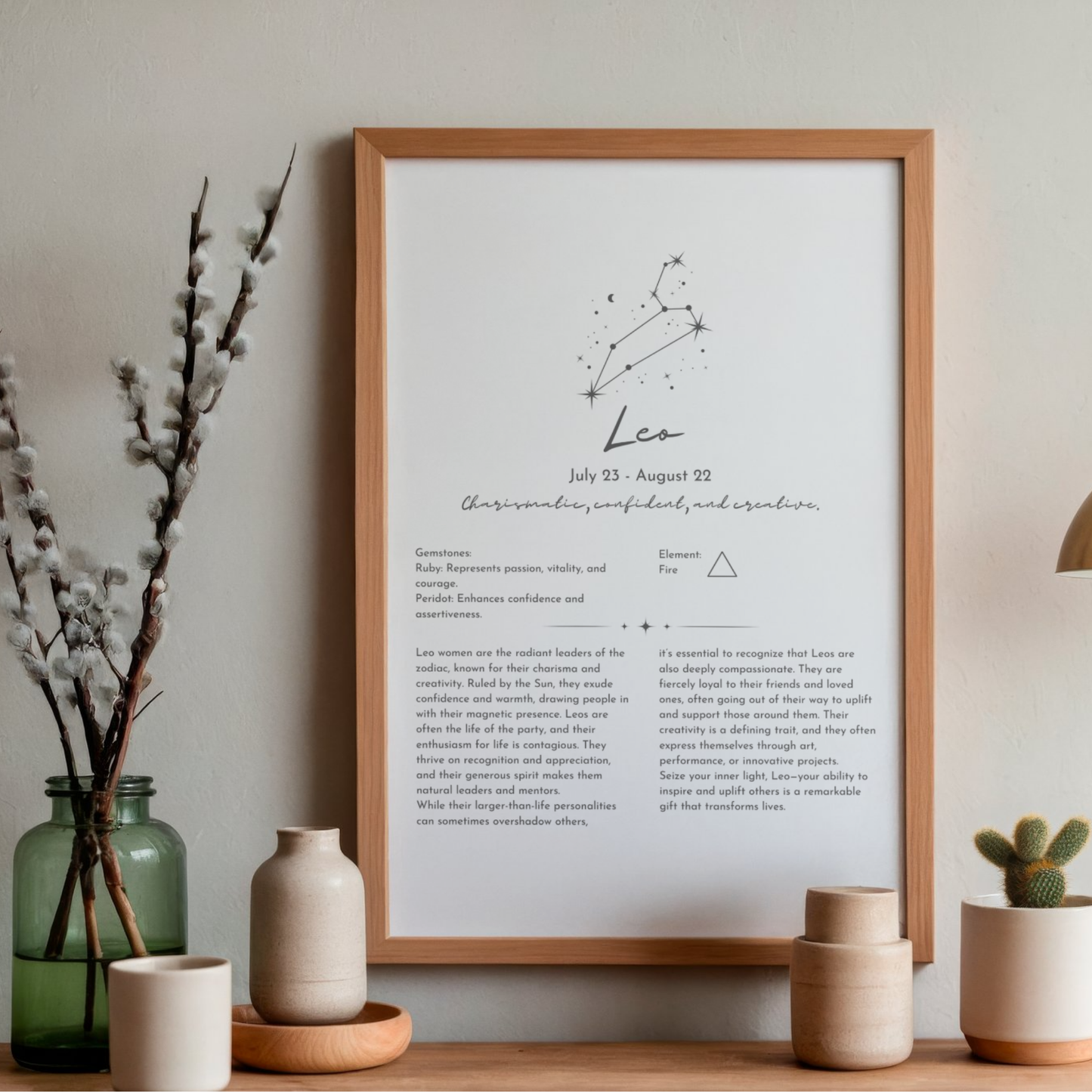 Zodiac Informational Prints – A4 Linen Look Paper