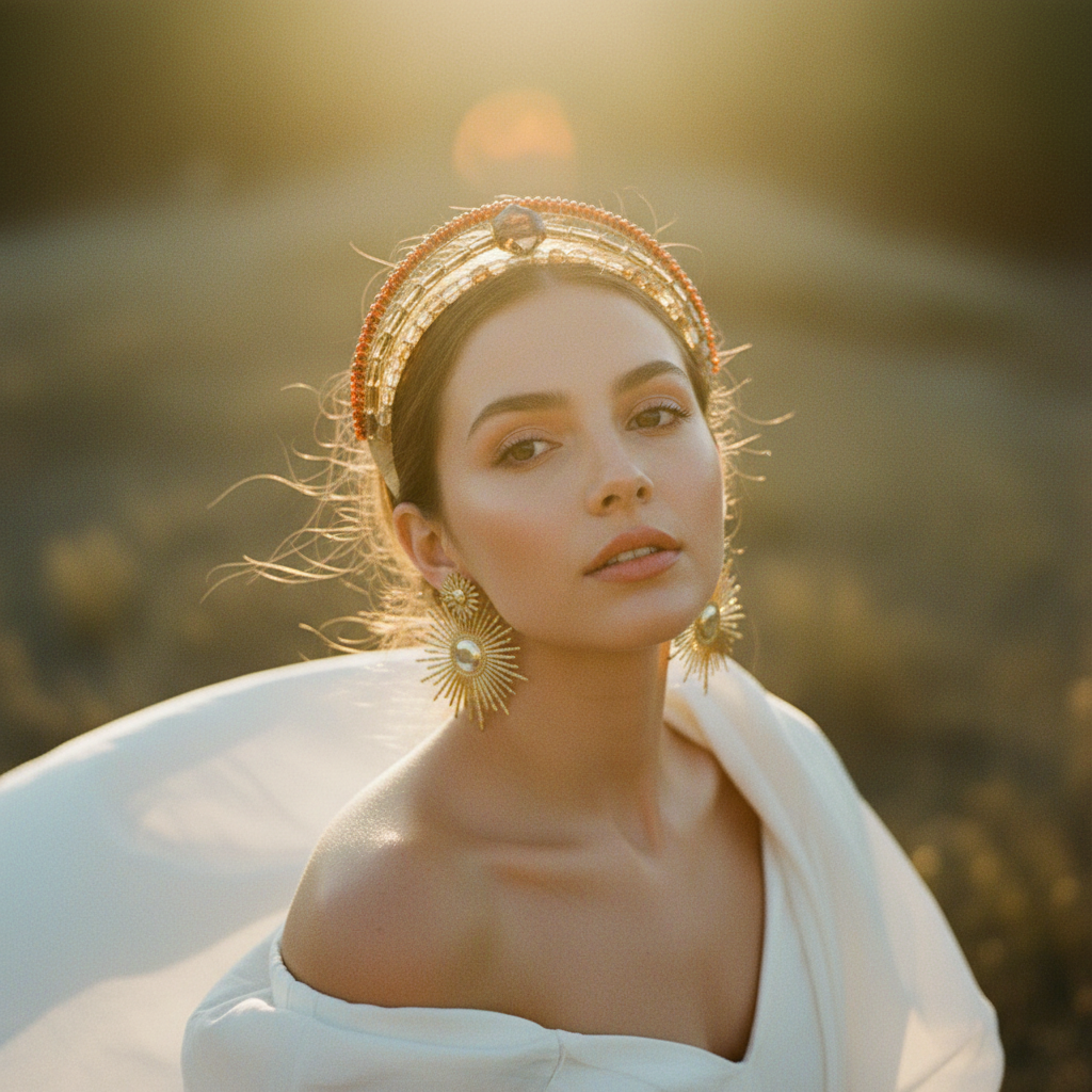 Garnet, Smoky Quartz and Rutile Quartz Crown