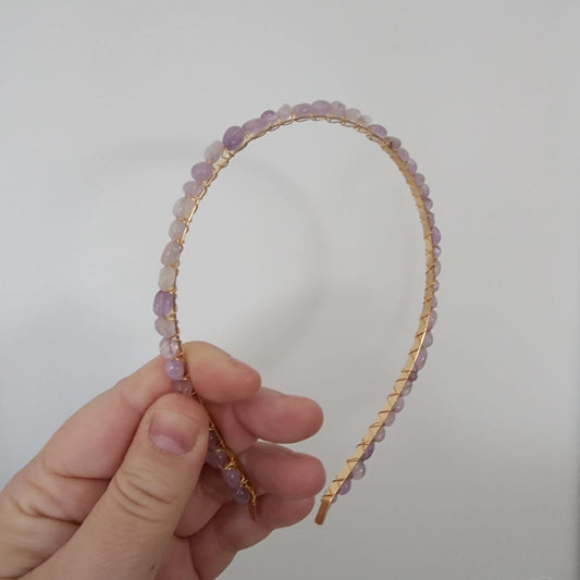 Amethyst Pebbles Headband