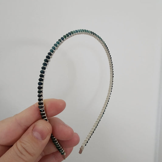 Blue Tourmaline Faceted Headband