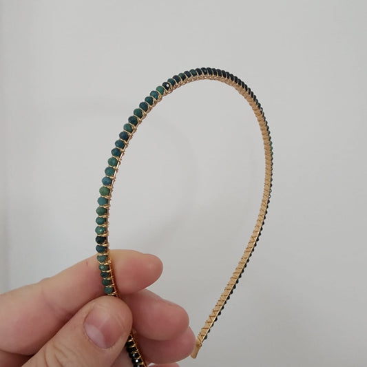Blue Tourmaline Faceted Headband