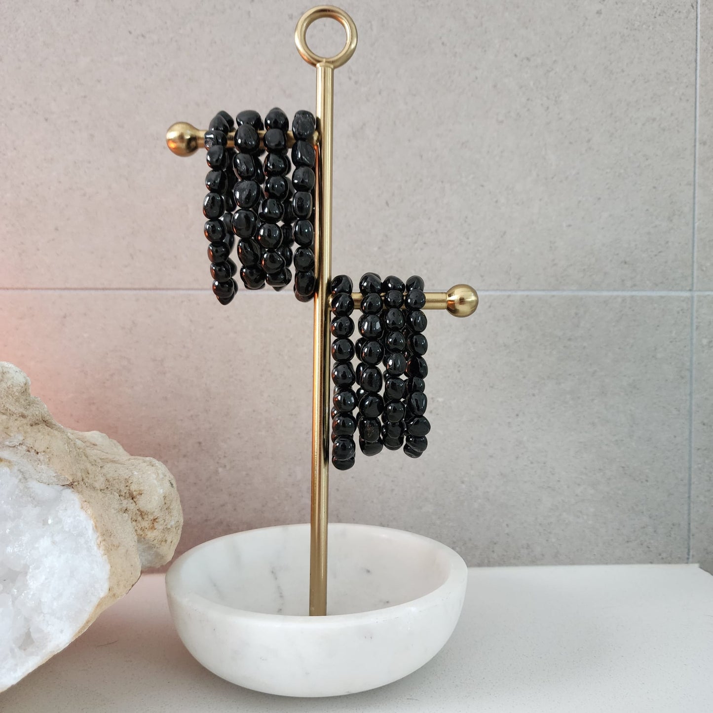 Black Tourmaline Small Nugget Bracelet